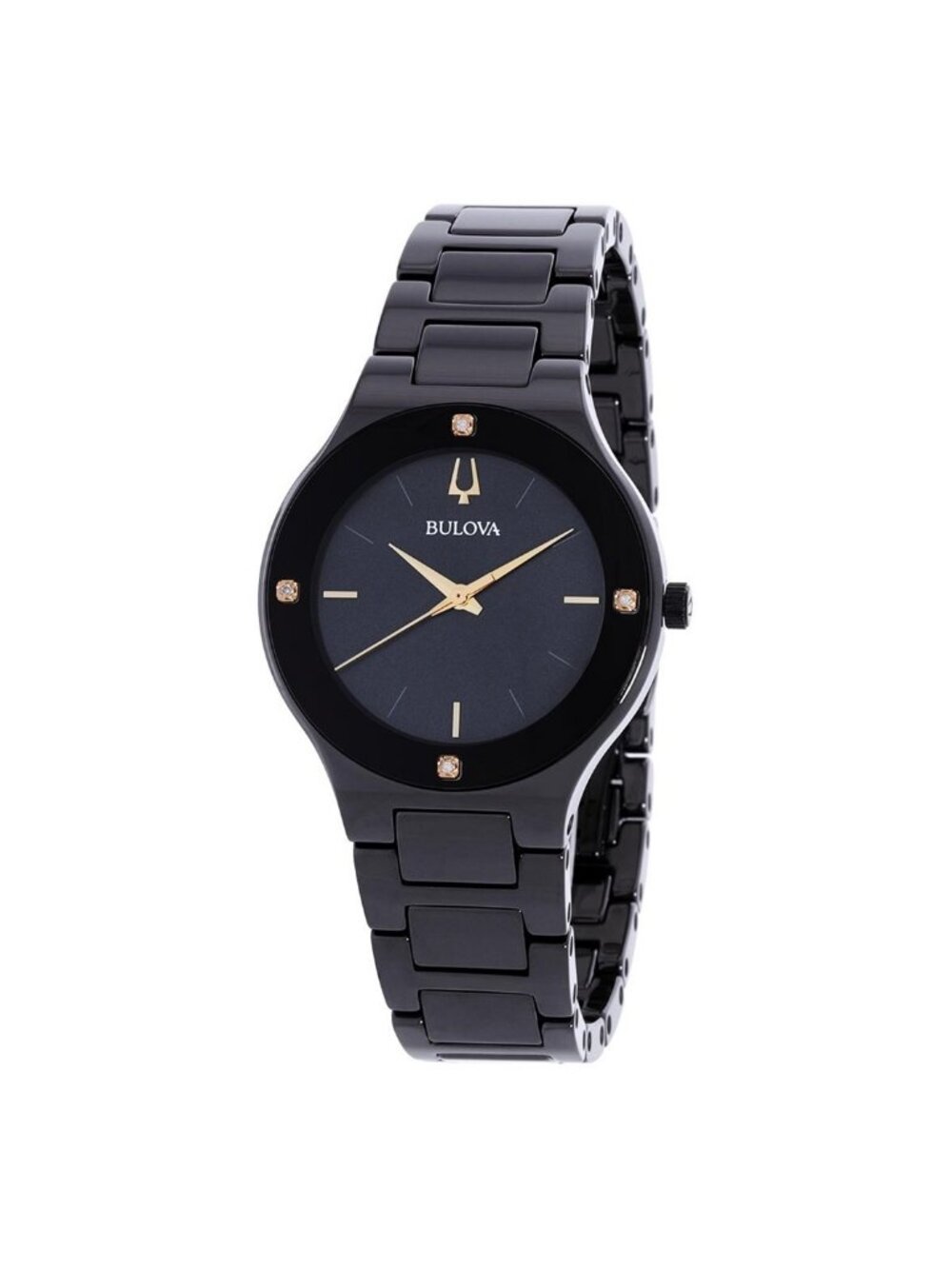 NWT Bulova Millennia Quartz Black Mother of Pearl Dial Ladies Watch
